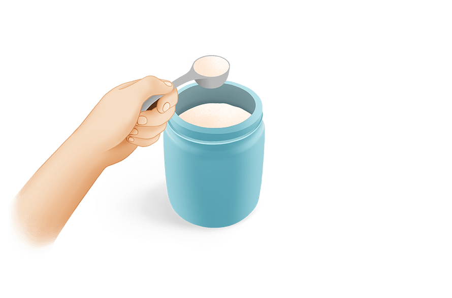 Mesurer des ingrédients secs avec une cuillère à mesurer - Technique B