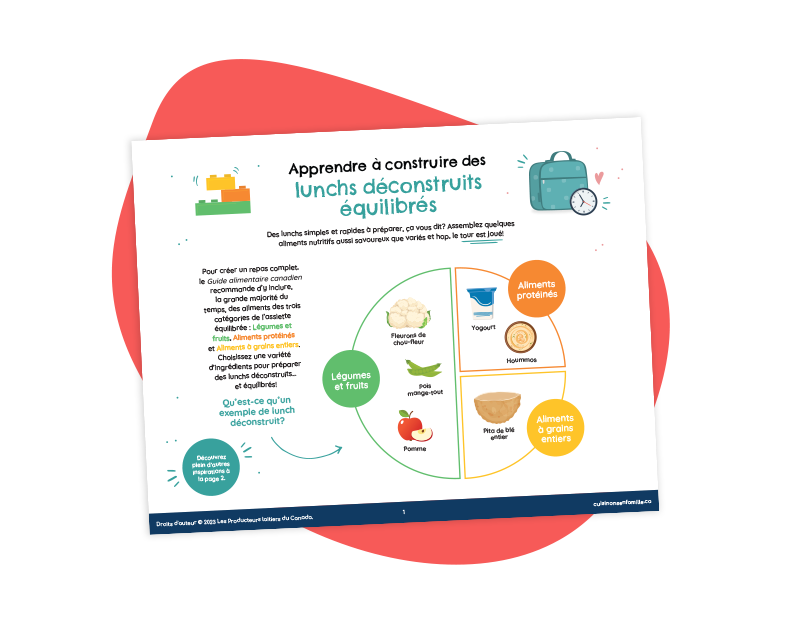 Lunchs déconstruits faciles à assembler